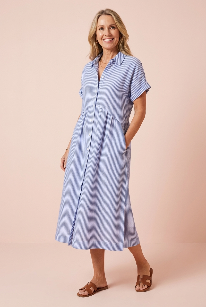 Cassie | Elegant Striped Dress