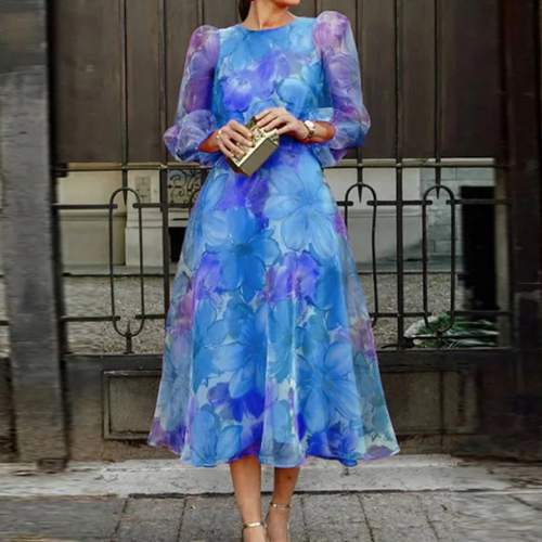 Aria | Floral Elegant Midi Dress