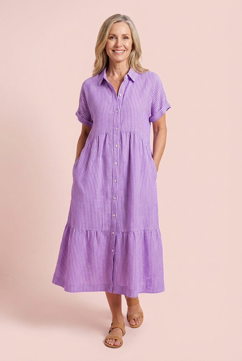 Cassie | Elegant Striped Dress