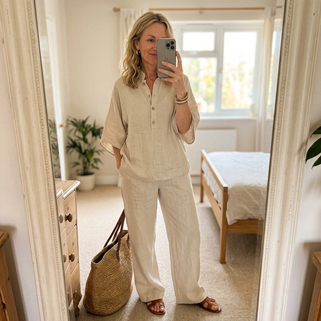 CLAIRE™ | Casual Set in Cotton and Linen