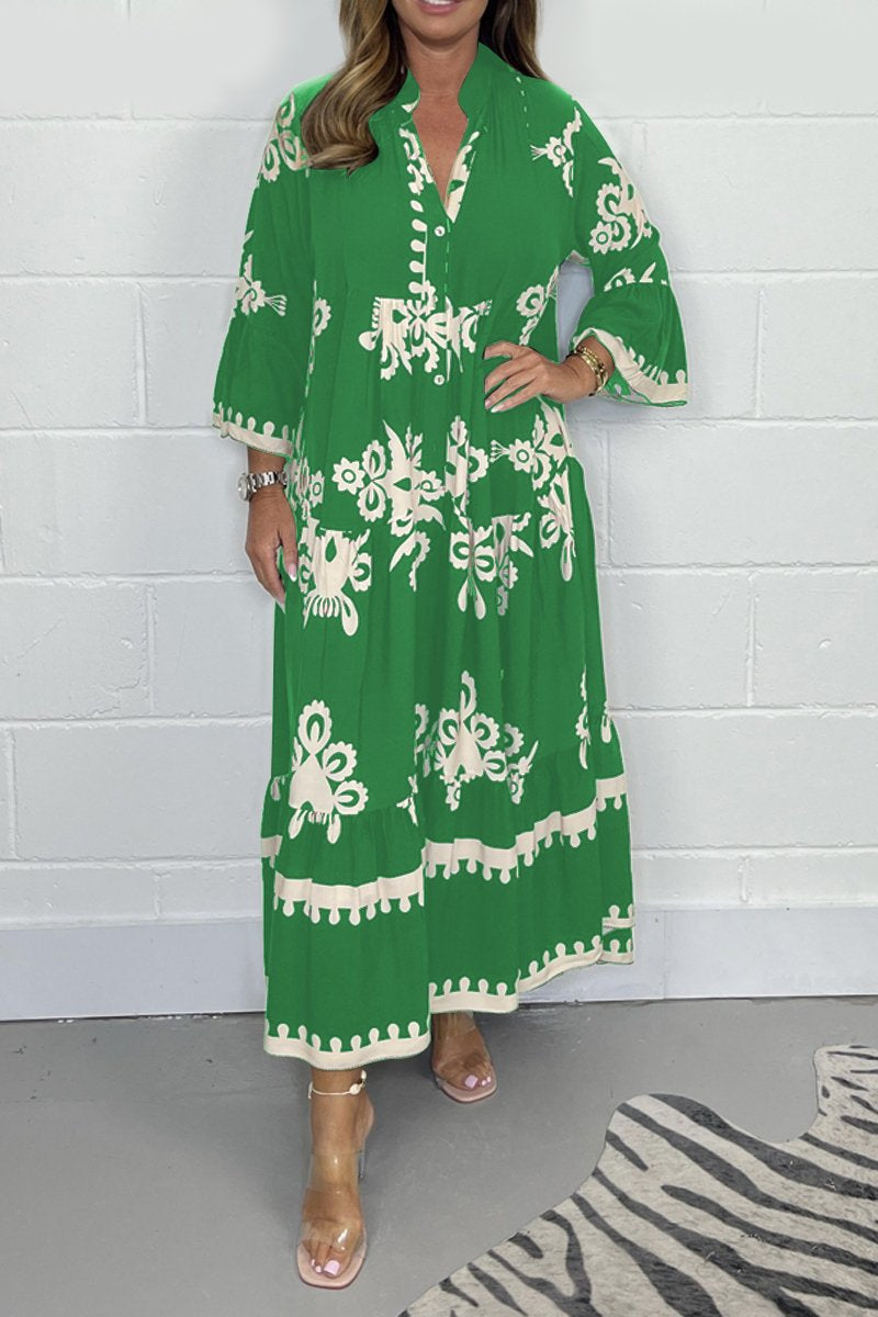 Arabelle™ | Elegant Printed Maxi Dress