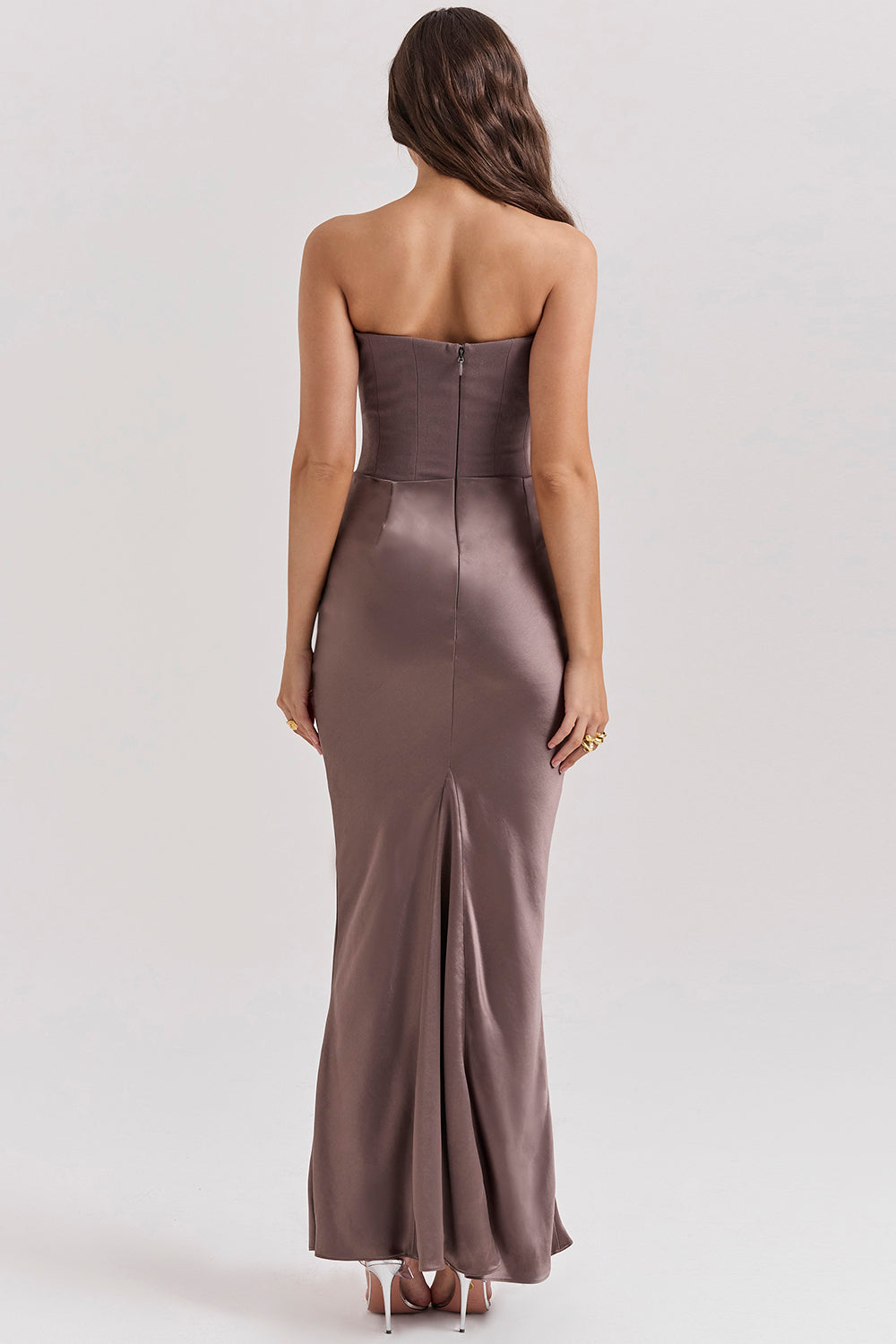 Rose Strapless Corset Maxi Dress