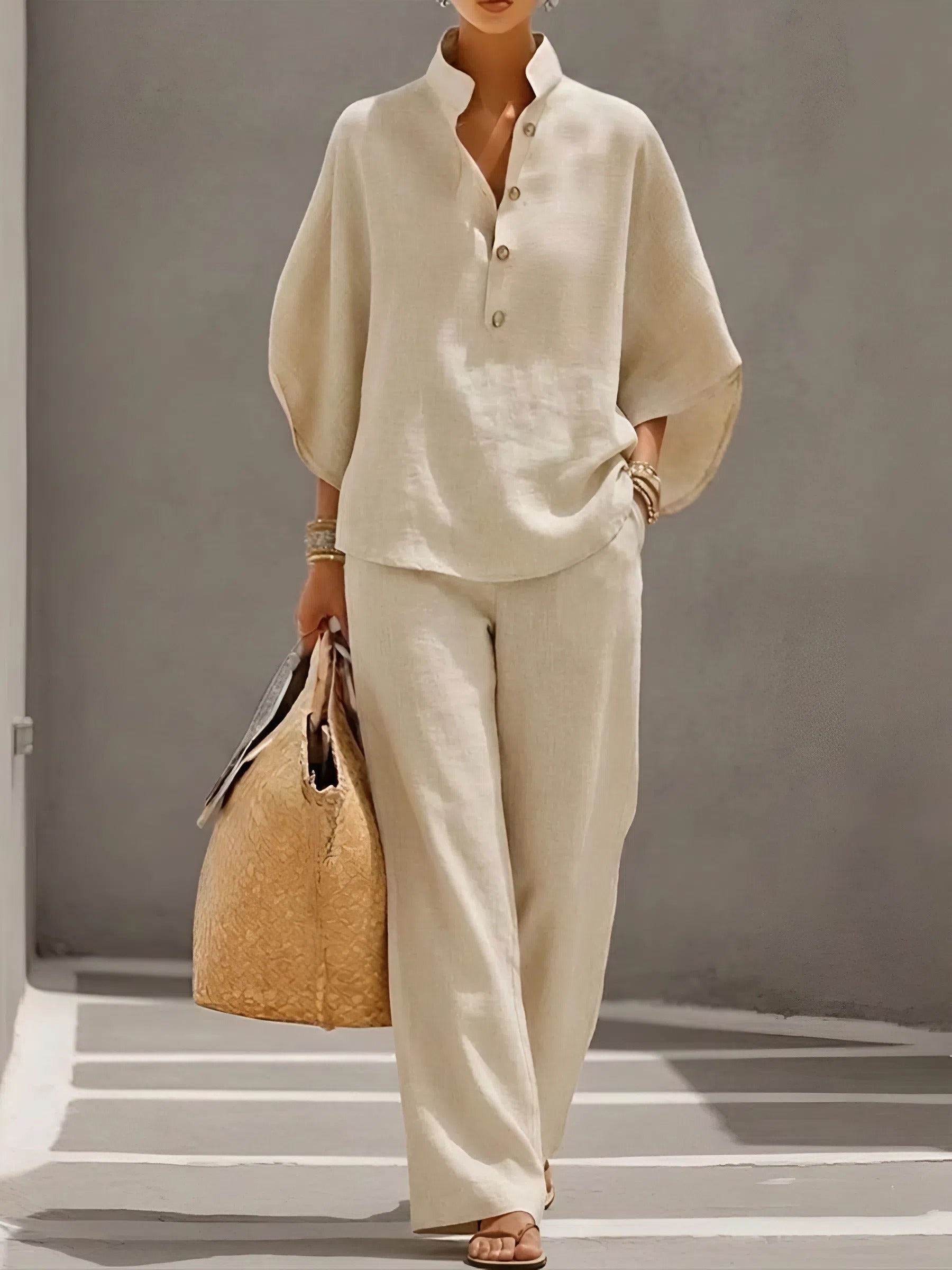 CLAIRE™ | Casual Set in Cotton and Linen