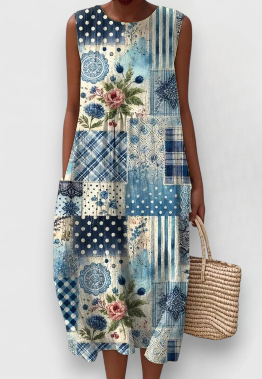 Alizhyah | Elegant Ocean Blue Dress