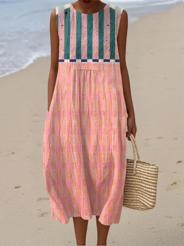 Lily™ Striped Pastel Midi Dress