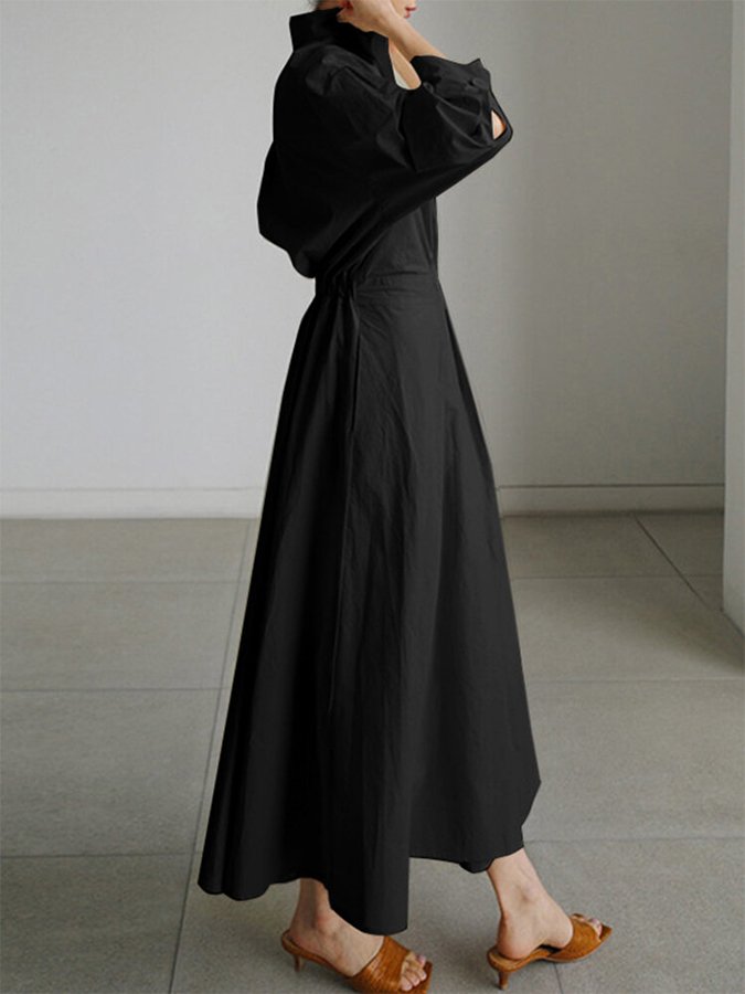 Clémence | Elegant Button-Up Midi Dress