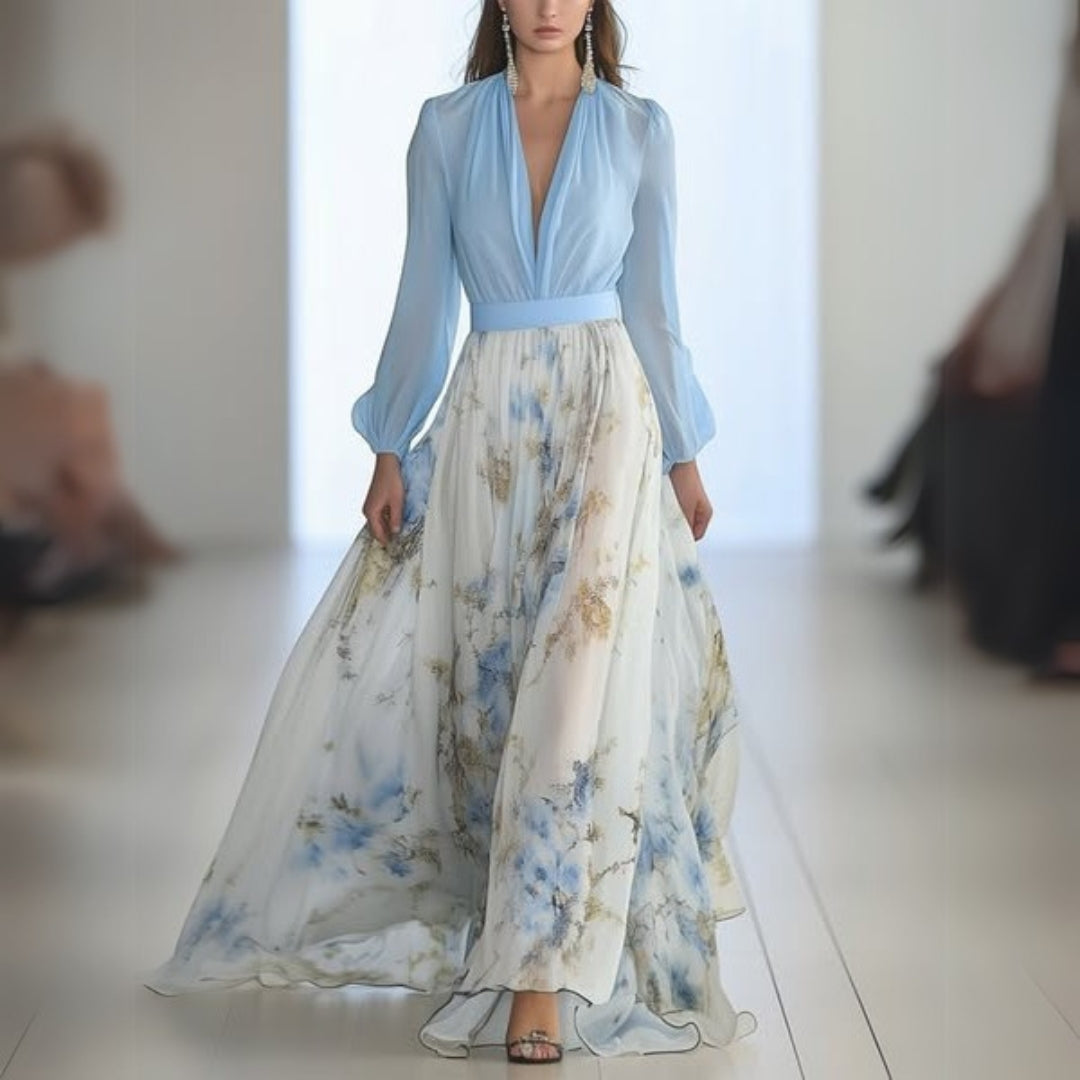 Dolores - Elegant Floral Maxi Dress