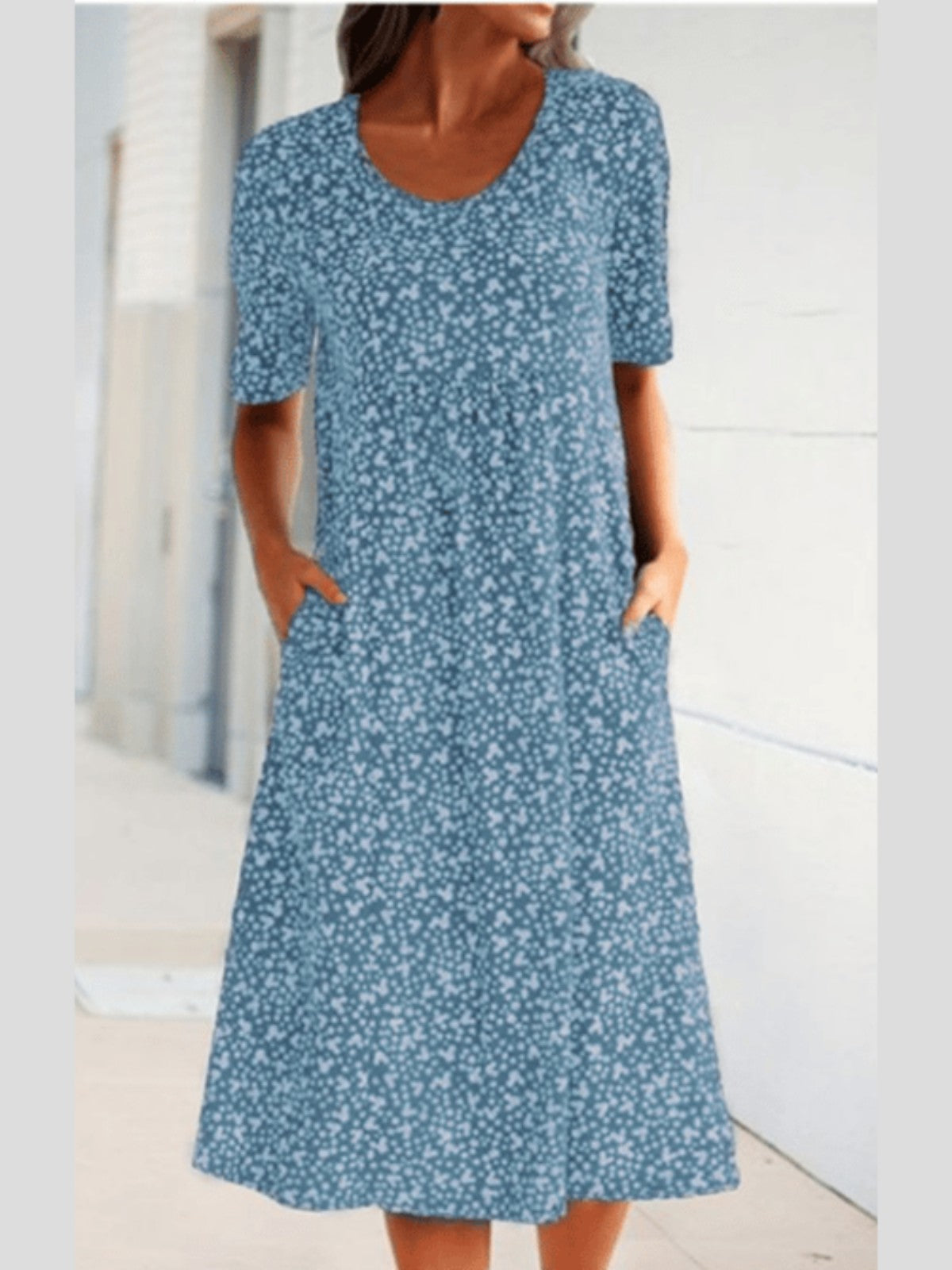 Amara | Stylish Floral Print Midi Dress