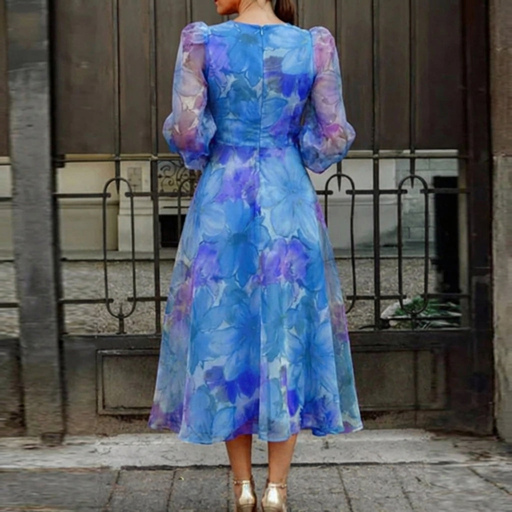 Aria | Floral Elegant Midi Dress