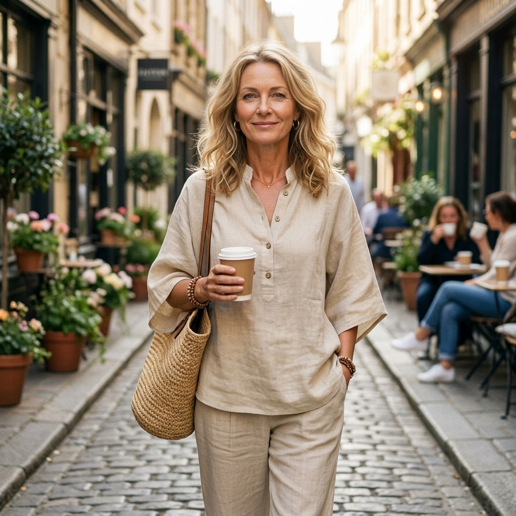 CLAIRE™ | Casual Set in Cotton and Linen