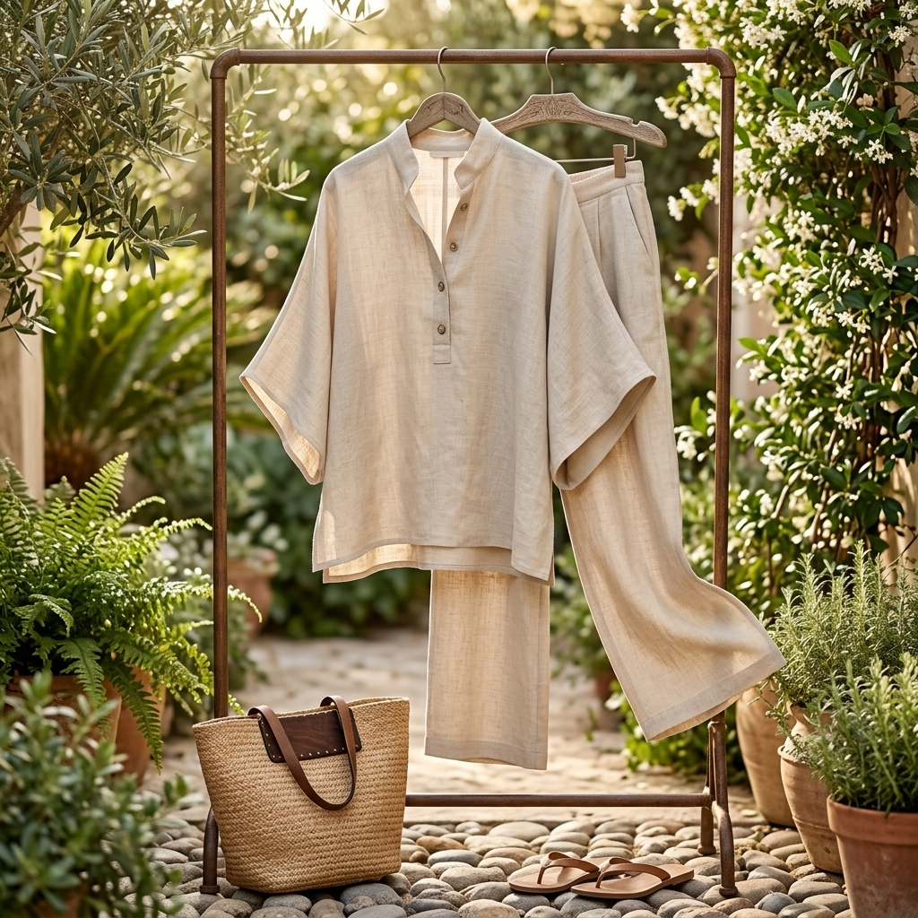 CLAIRE™ | Casual Set in Cotton and Linen