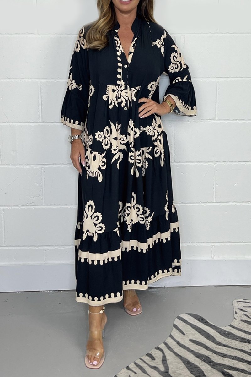 Arabelle™ | Elegant Printed Maxi Dress