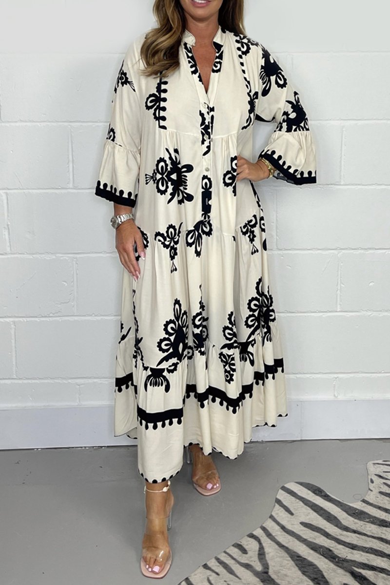 Arabelle™ | Elegant Printed Maxi Dress