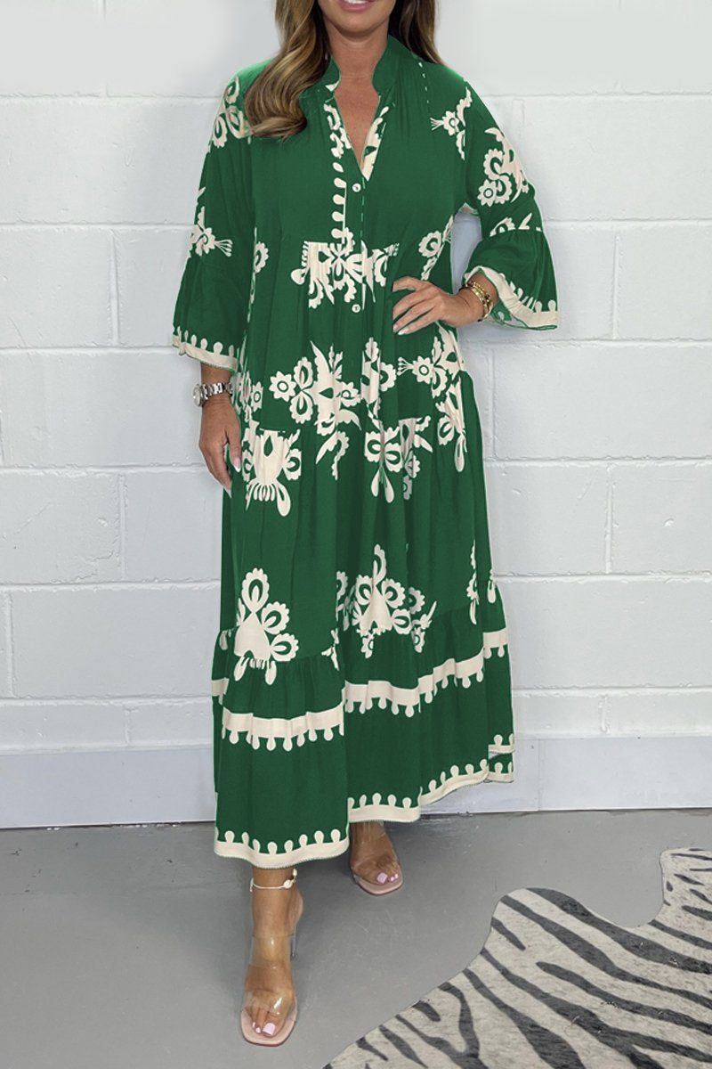 Arabelle™ | Elegant Printed Maxi Dress