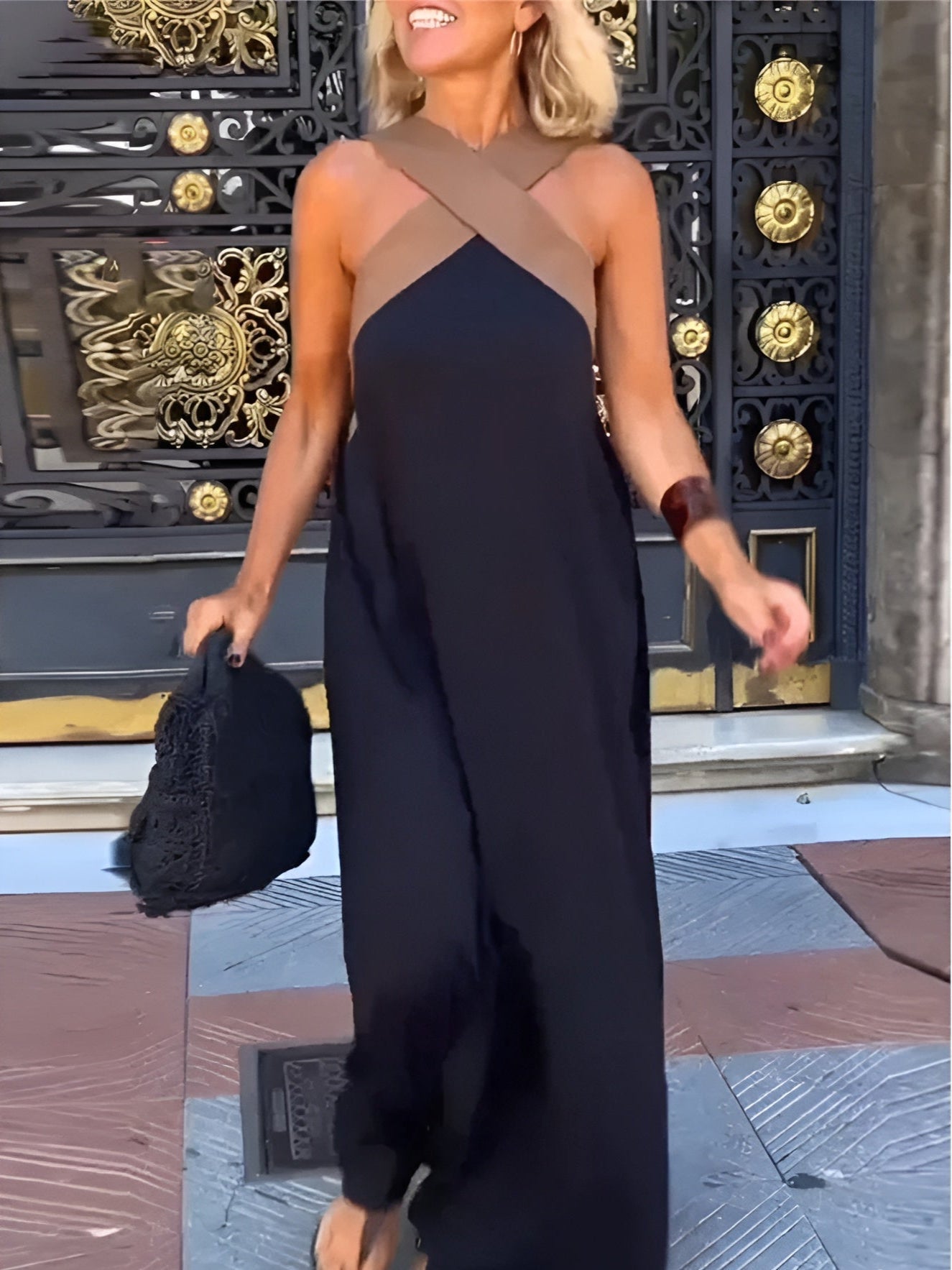 Paula | Breathable Comfortable Crossed Maxi Dress