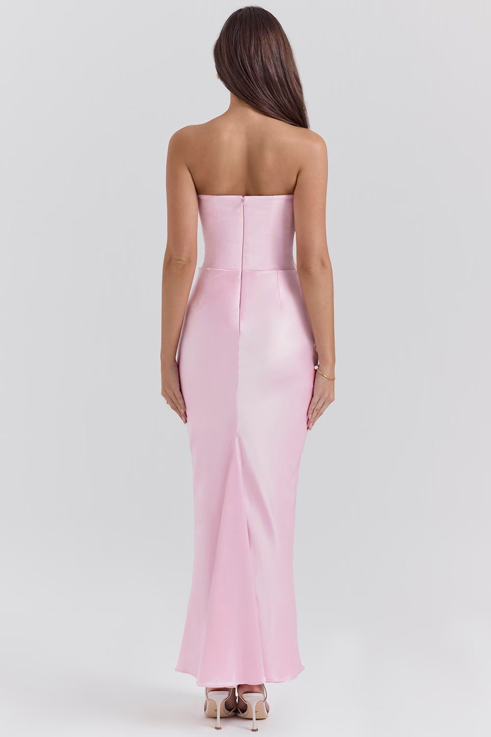 Rose Strapless Corset Maxi Dress