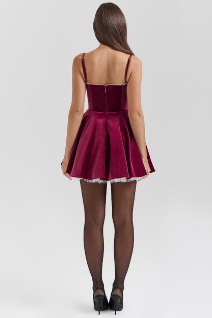 BURGUNDY - MINI DRESS