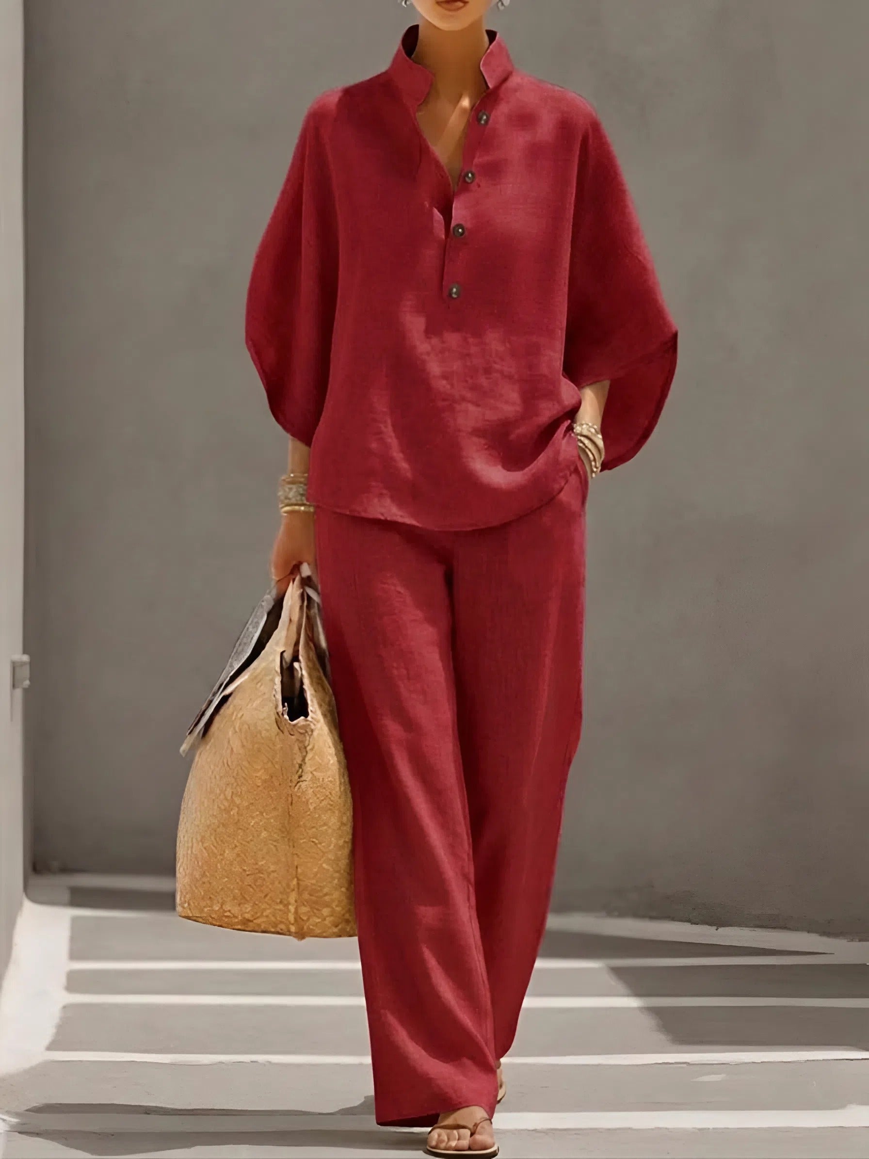 CLAIRE™ | Casual Set in Cotton and Linen